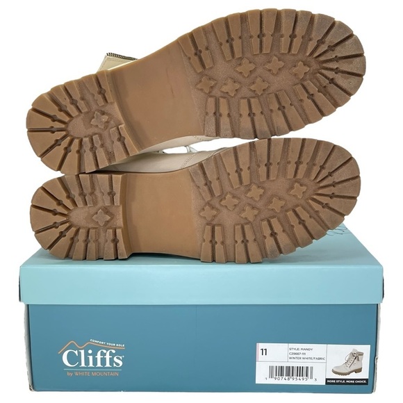 Cliffs White Mountain Mandy Womens Lug Ankle Combat Style Boots Size 11M - Picture 13 of 14